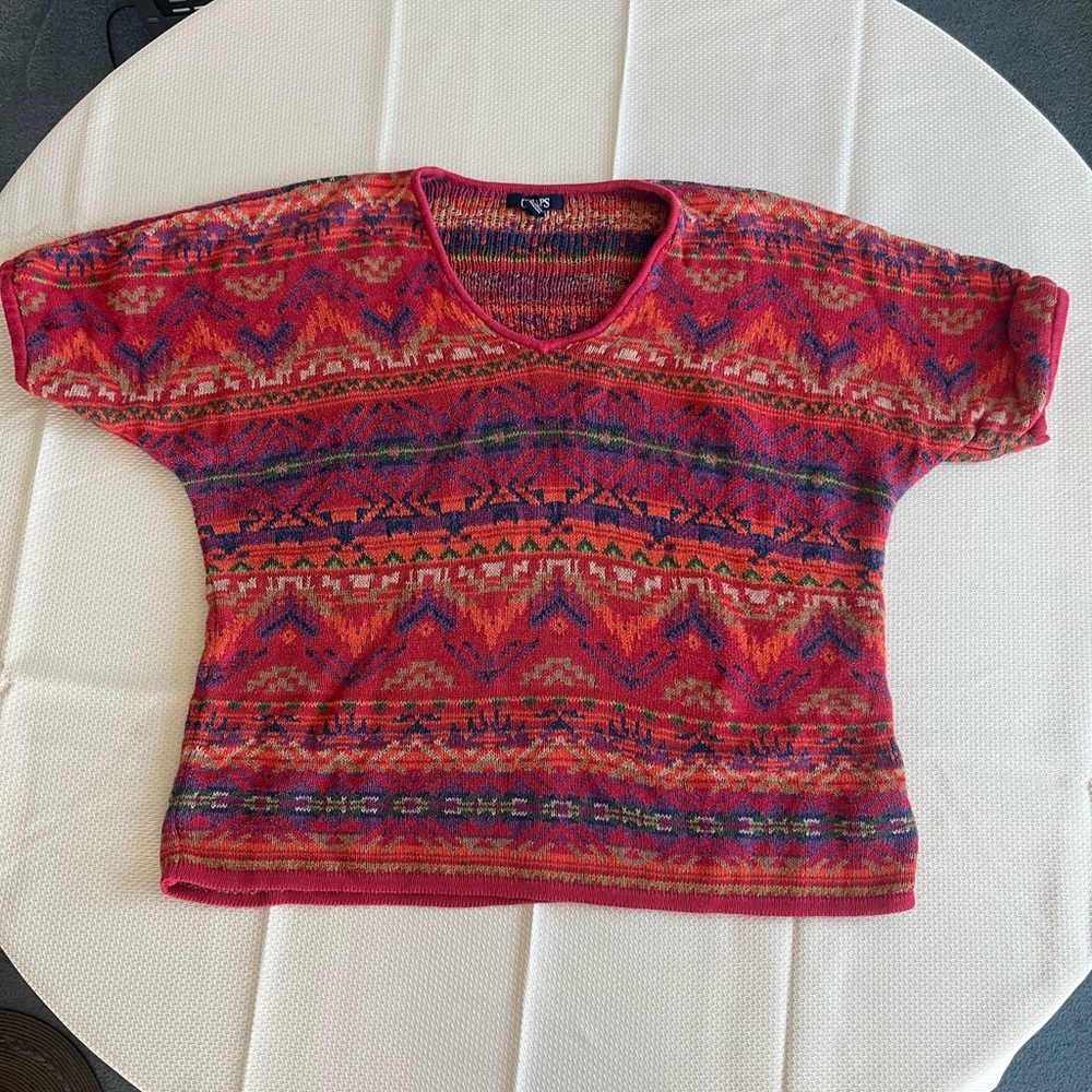 Chaps denim cute Oversized Sweater, or XL sweater